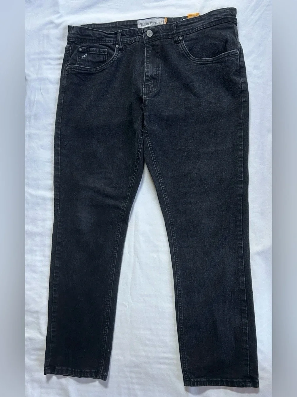 Tailor Vintage‎ Black Canaan Slim Fit Jeans size 38x30